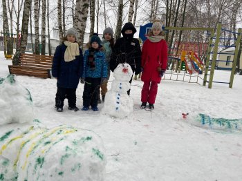 Лепка зверей из снега 